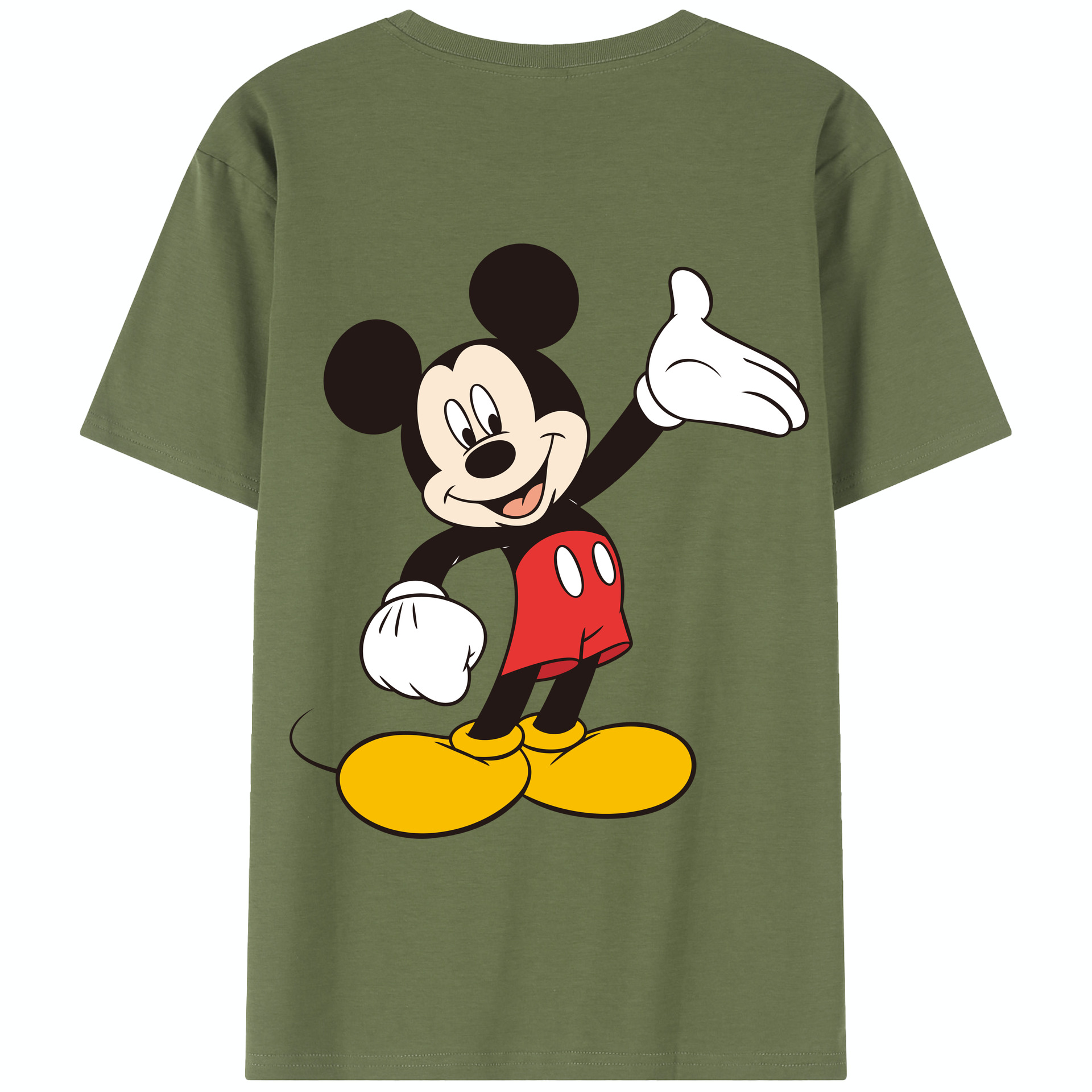 （画像用） ミッキーマウス Mickey Mouse 綿100％半袖Tシャツ（背面プリント）